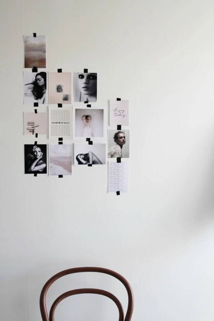Ideen für Fotowand Wohnzimmer Wände dekorieren