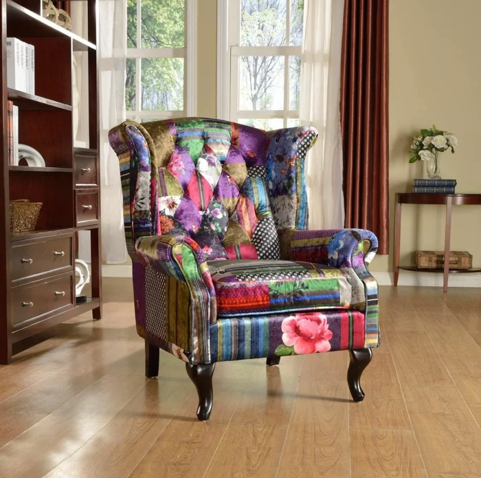 chesterfield sessel patchwork stoff anna scroll lovesofas.co.uk