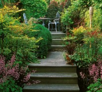 Gartentreppe aus Holz – Gartenideen mit Treppen