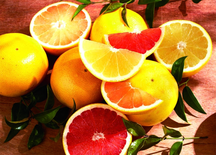 gesundes essen zitrusfrüchte gelb orange rot