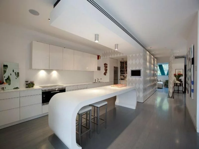 kücheneinrichtung weiße küche gestalten unterschrankbeleuchtung