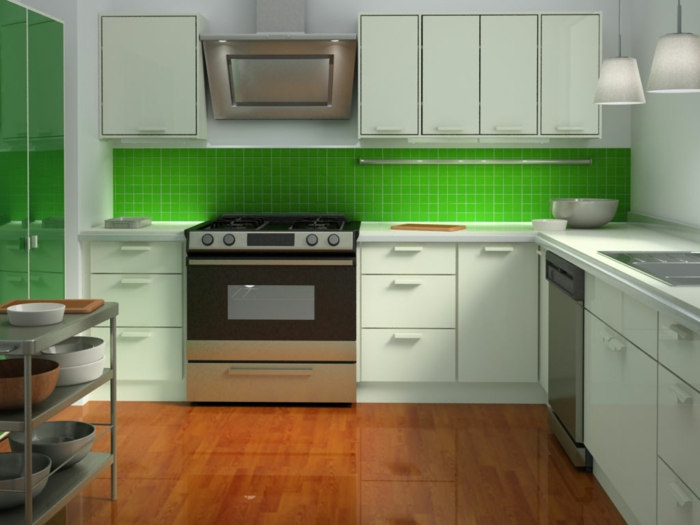 küchenmöbel ikea grüne küchenrückwand wohnideen küche