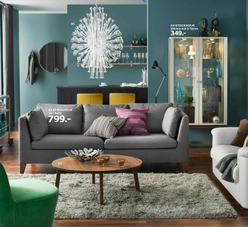 neuer Ikea Katalog online Wohnzimmermöbel Vitrine