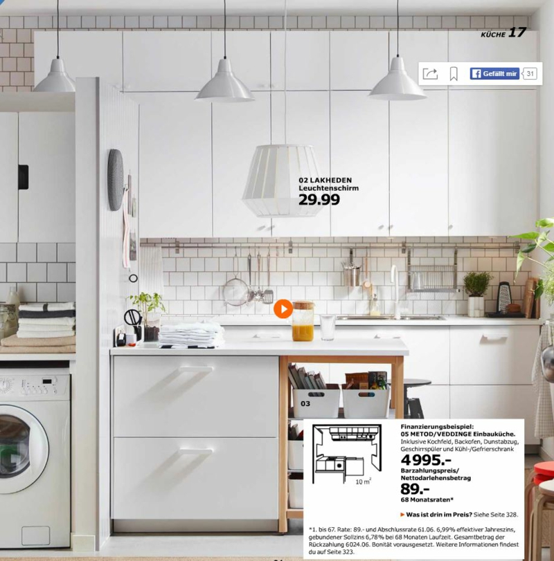 neuer Ikea Katalog online modulare Küche Küchenschränke weiß