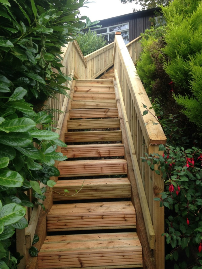 Gartentreppe Holz Gartenideen Mit Treppen