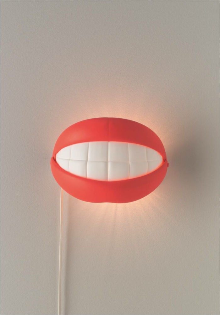 wandlampe kinderzimmer lippen lustig kinderzimmergestaltung