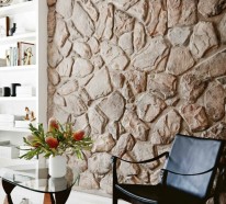 Steinwand Wohnzimmer – 43 Beispiele, wie Steine auf das Ambiente wirken