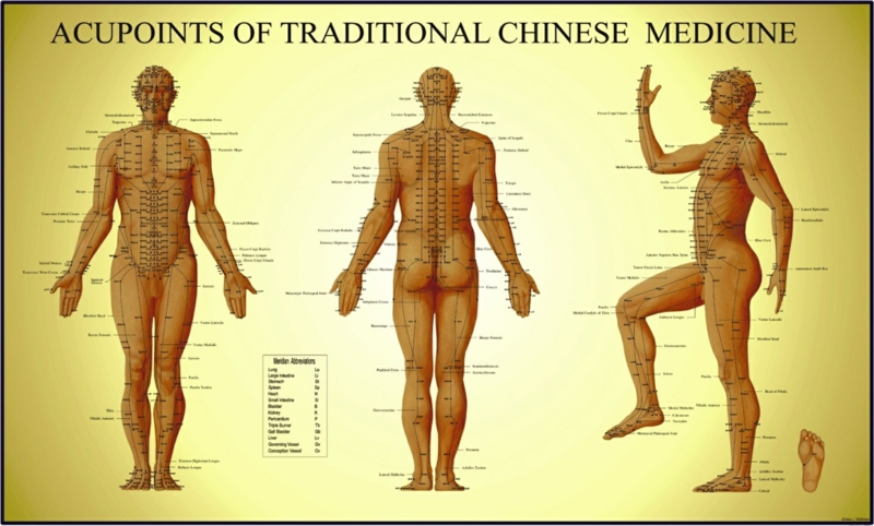 Chinesische Akupunktur ganz Körper Punkte chinesische Medizin