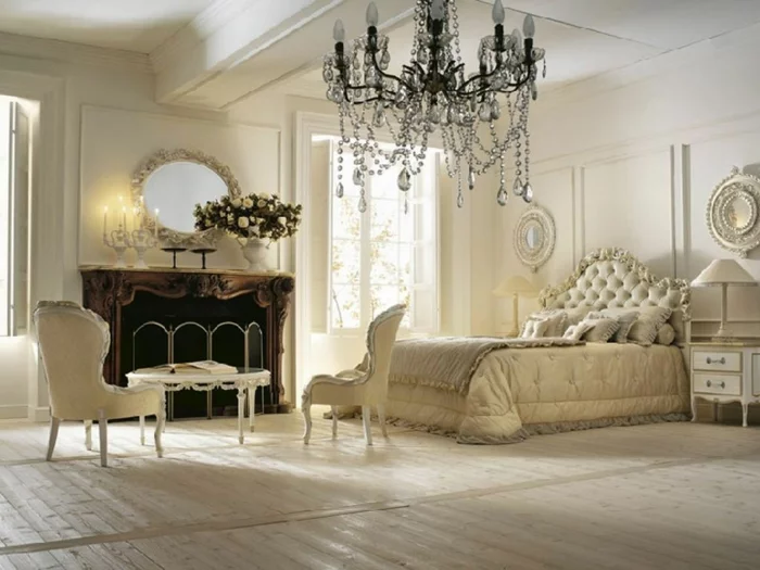 Schlafzimmer Ideen im viktorianischen Stil Schlafzimmer mit Kamin