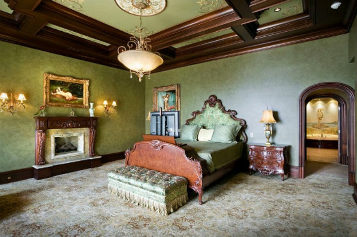 Schlafzimmer Ideen im viktorianischen Stil klassische Holzmöbel