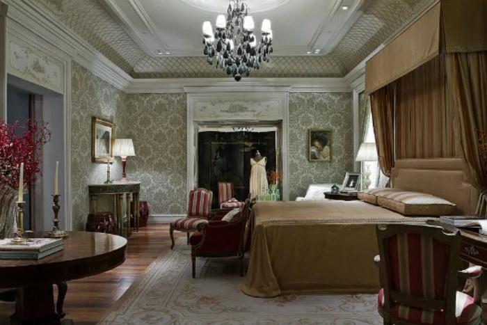Schlafzimmer einrichten Einrichtungsbeispiele viktorianischer Stil antike Möbel Schlafzimmer