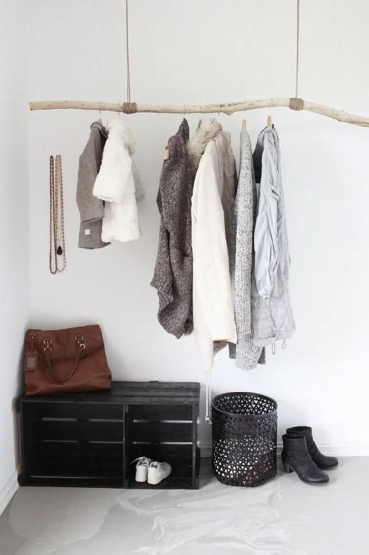 Wohnung einrichten DIY Dielenmöbel Garderobe