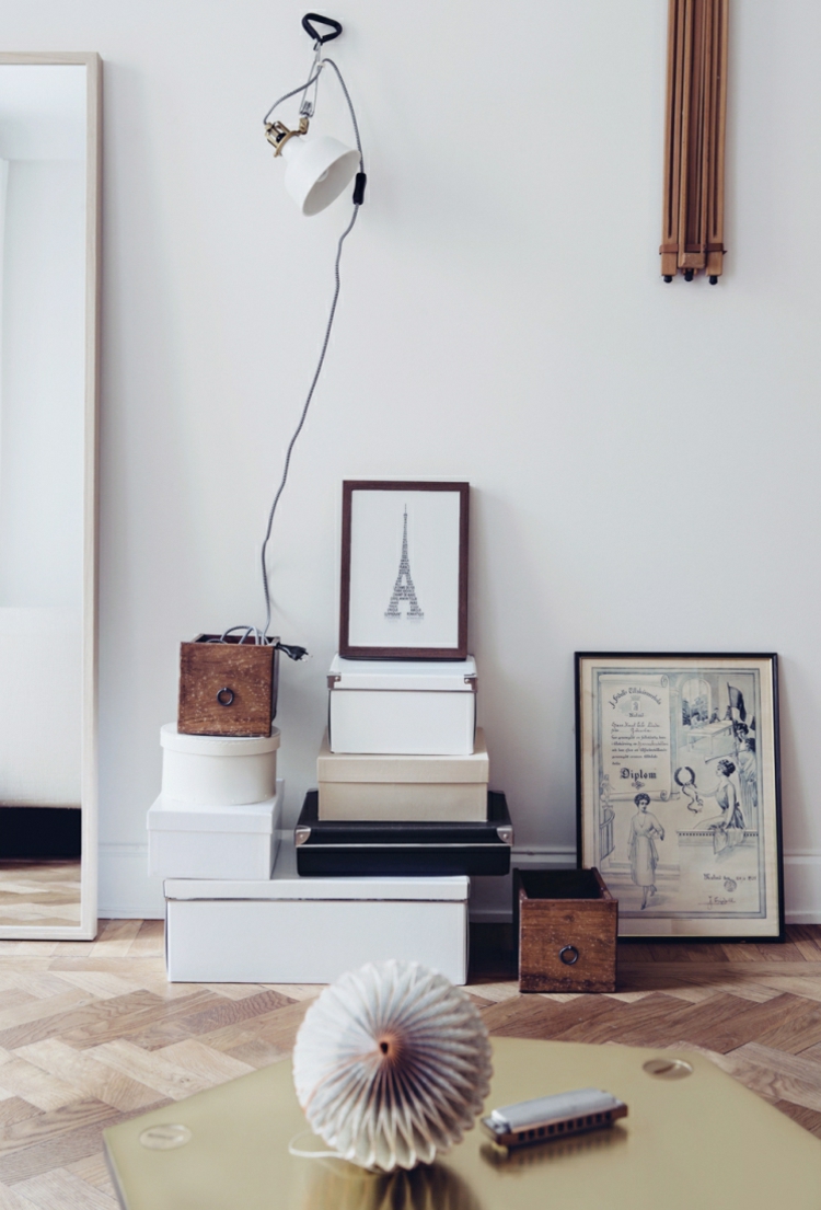 Wohnung einrichten Tipps Mietwohnung Möbel Kisten Wanddeko
