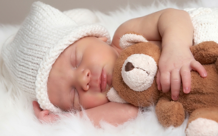 besser schlafen baby schläft teddy bär guter schlaf