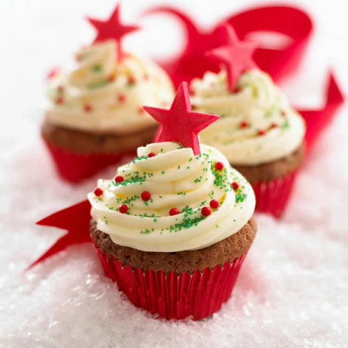 cupcake deco muffins weihnachten winterdesign cupcakes reszepte