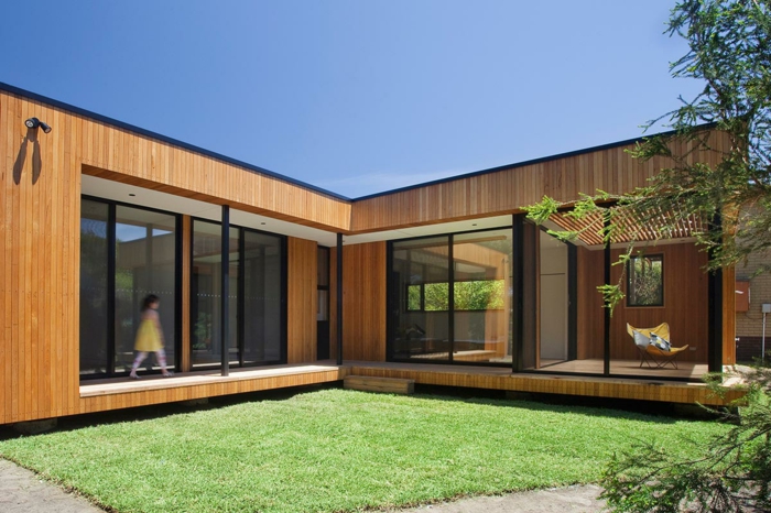 fertighaus moderne architektur klein hölzerne paneele