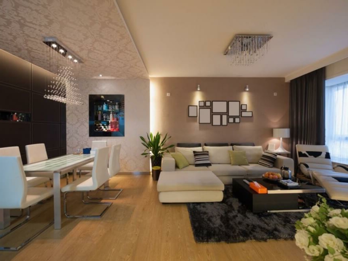 Wohnzimmer Design-Ideen Mit Eckfernseher - 75 Wohnzimmer Mit Eckkamin