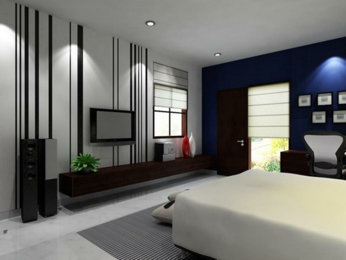 Muster in Schwarz-Weiß wandgestaltung mit Farbe schwarz weiß wohnzimmer einrichten streifen