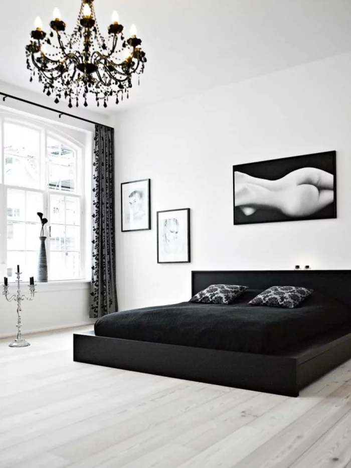 Muster in Schwarz-Weiß wandgestaltung mit Farbe schwarz weiß wohnzimmer einrichten weiss schwarz akt