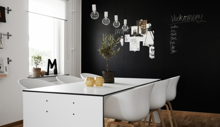 Muster Schwarz-Weiß wandgestaltung mit Farbe wandgestaltung schwarz weiß wohnzimmer einrichten