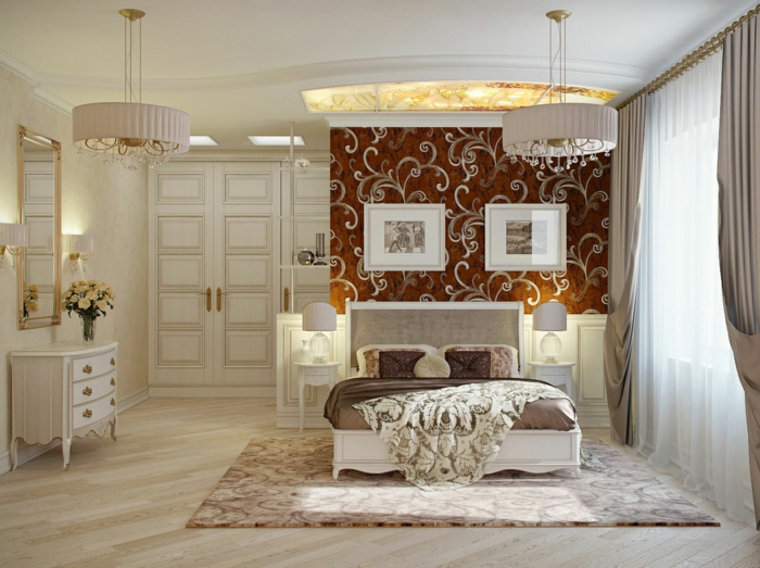 wohnideen schlafzimmer luxuriöses interieur ornamente