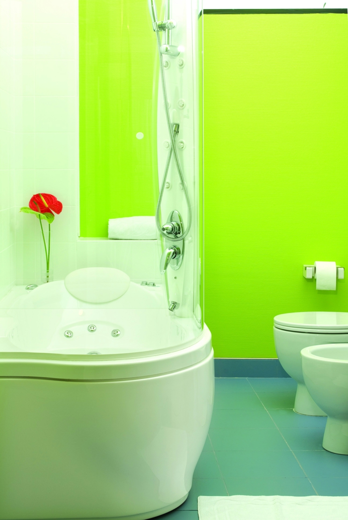 wände streichen ideen badezimmer grüne wände