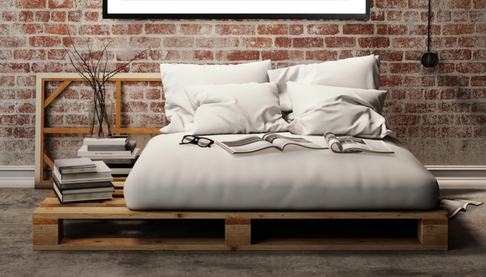 Bett aus paletten sofa aus paletten paletten bett möbel aus paletten bücher schlafzimmer ideen 