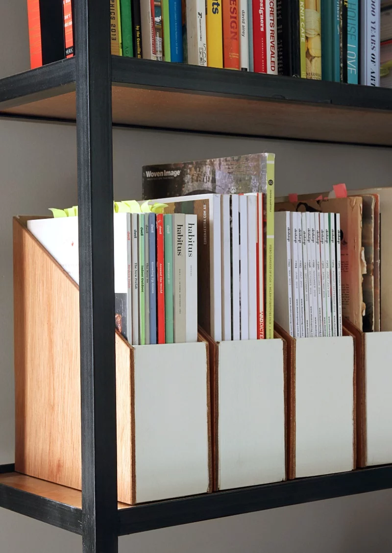 Büroaccessoires Stehsammler aus Holz selber bauen Bürozubehör