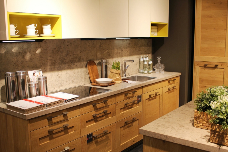 Designerküchen Küche aus Massivholz Küchenrückwand