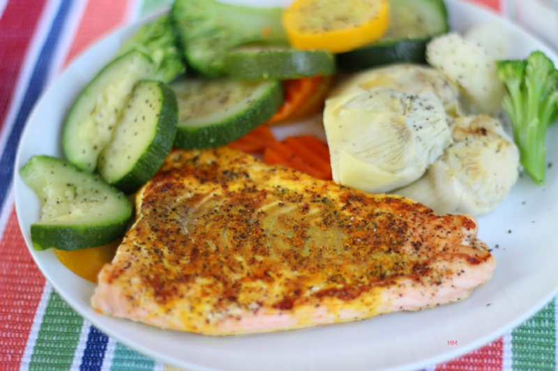 Kohlenhydratarme Ernährung Diät ohne Kohlenhydrate Fisch mit Gemüse