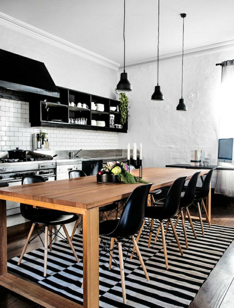 Küchendesign moderne Küchen schwarz weiß Küchenbilder
