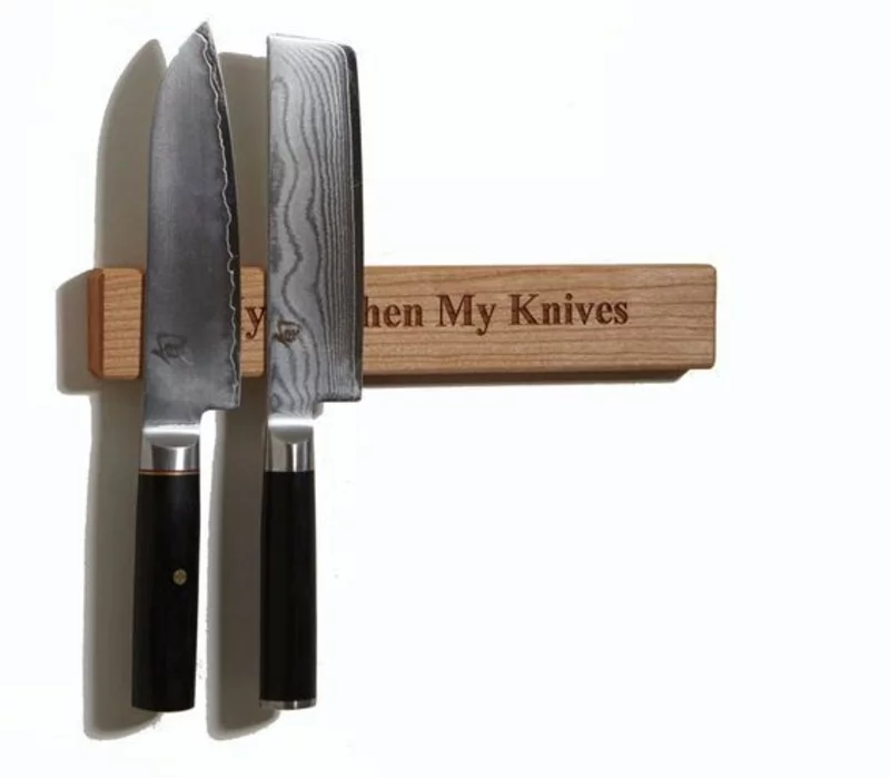 Magnetleiste für Messer selber bauen Anleitung Küchenaccessoires