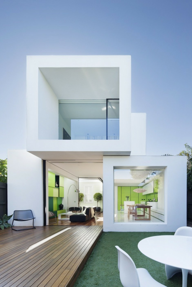 Moderne Häuser bauen Architektenhäuser Hausfassade offener Grundriss