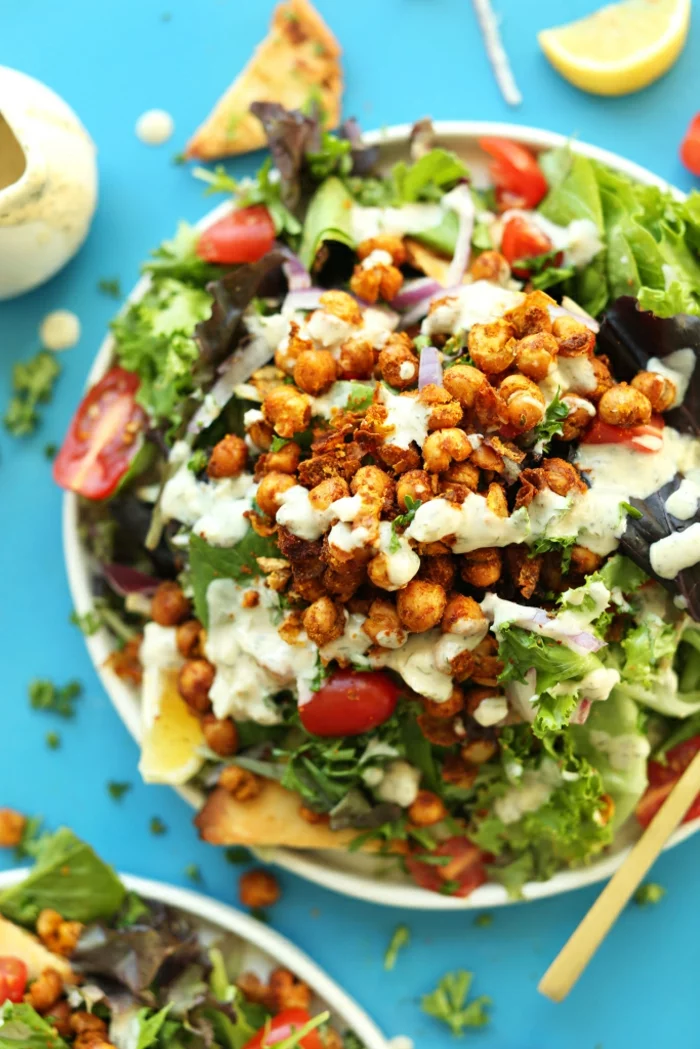 Salat Ideen gesunde Ernährung Salat Kichererbsen