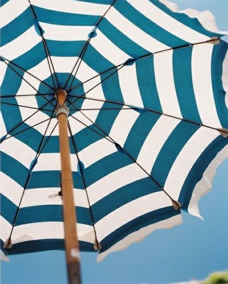 Sonnenschirme Strand Accessoires Sonnenschutz Streifen weiß blau