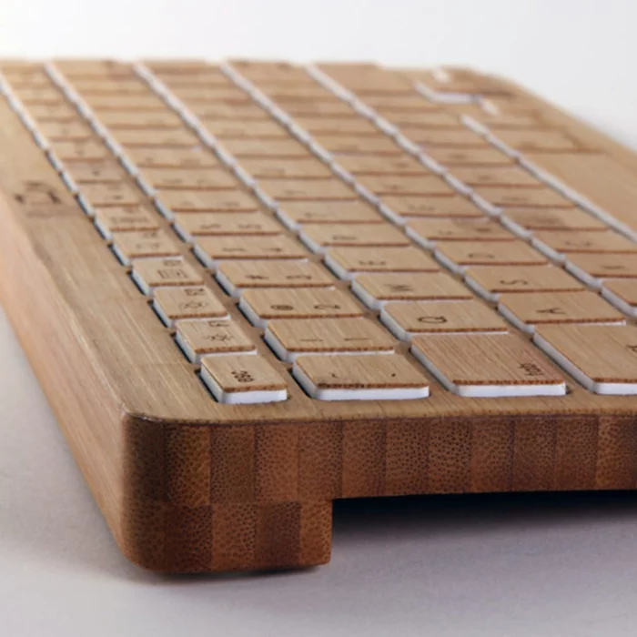 dekoideen bambusdeko wohnideen holzdeko raumtrenner tastatur holz