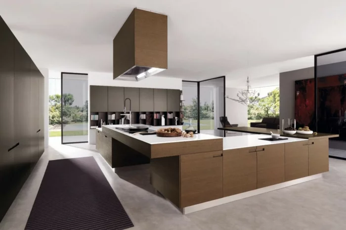 design küchen teppich große arbeitsfläche geräumig