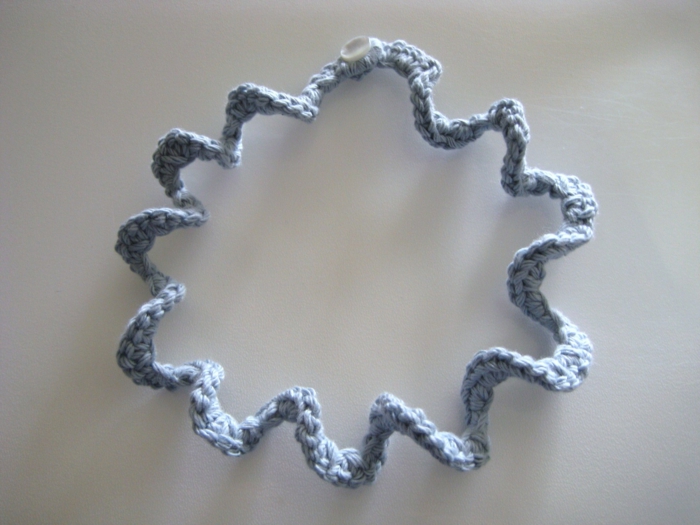 einfache häkelmuster ausgefallene halskette spirale