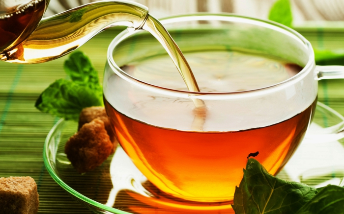 gesund leben tee trinken kräuter