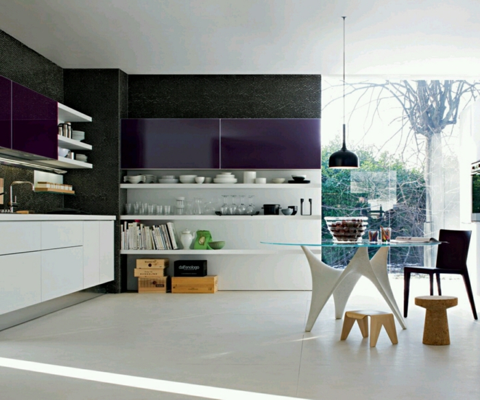 küchengestaltung idee einrichtungsbeispiele deko ideen küche farbgestaltung design