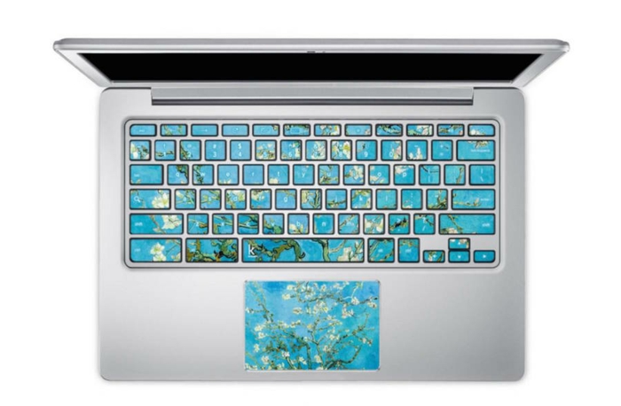 macbook sticker tastatur sticker aufkleber tastatur blau
