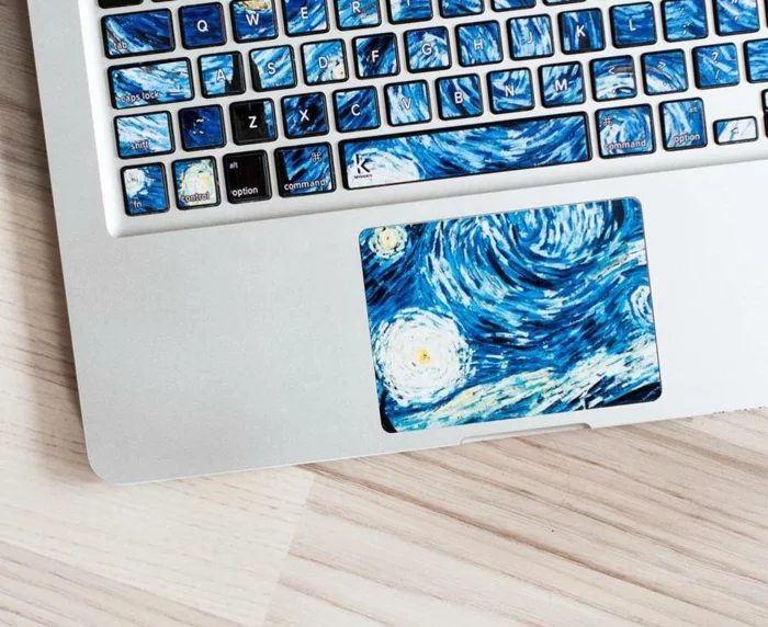 macbook sticker tastatur sticker aufkleber tastatur van gogh