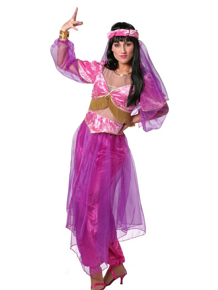 mottoparty ideen orientalische party pinkes kostüm damen