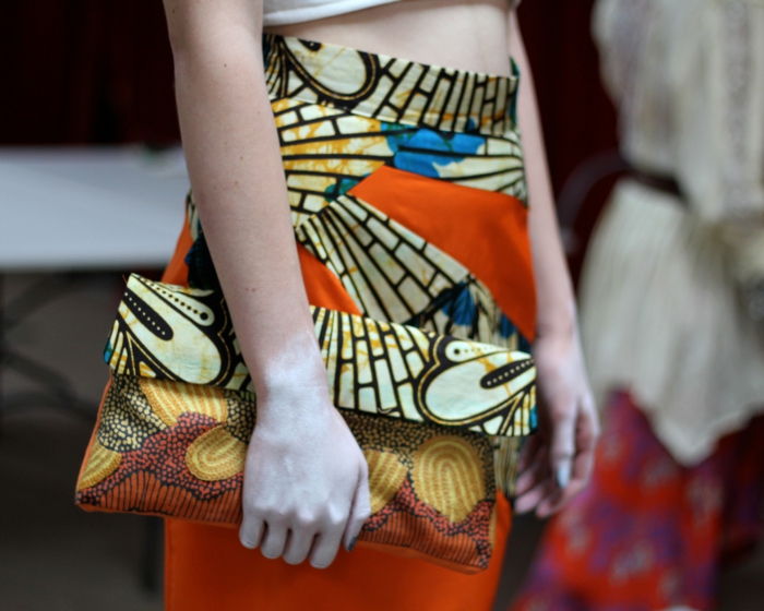 nachhaltige mode fair trade öko kleidung clutch rock bunte farben Sally Bower