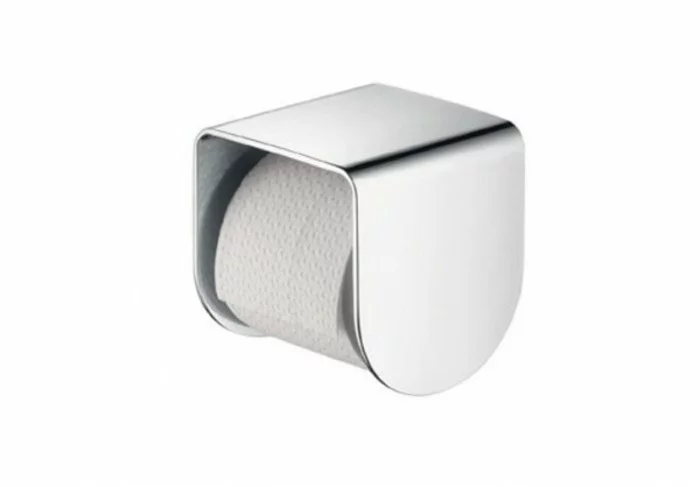 Badaccessoires Toilettenpapierhalter minimalistisches Design im Silberglanz 