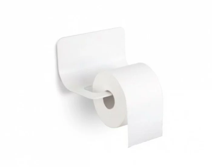 einfaches Design weißer Toilettenpapierhalter WC Papierhalter minimalistisch 