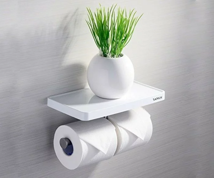 Badaccessoires Toilettenpapierhalter Topfpflanze Gras Ständer zwei Rollen 