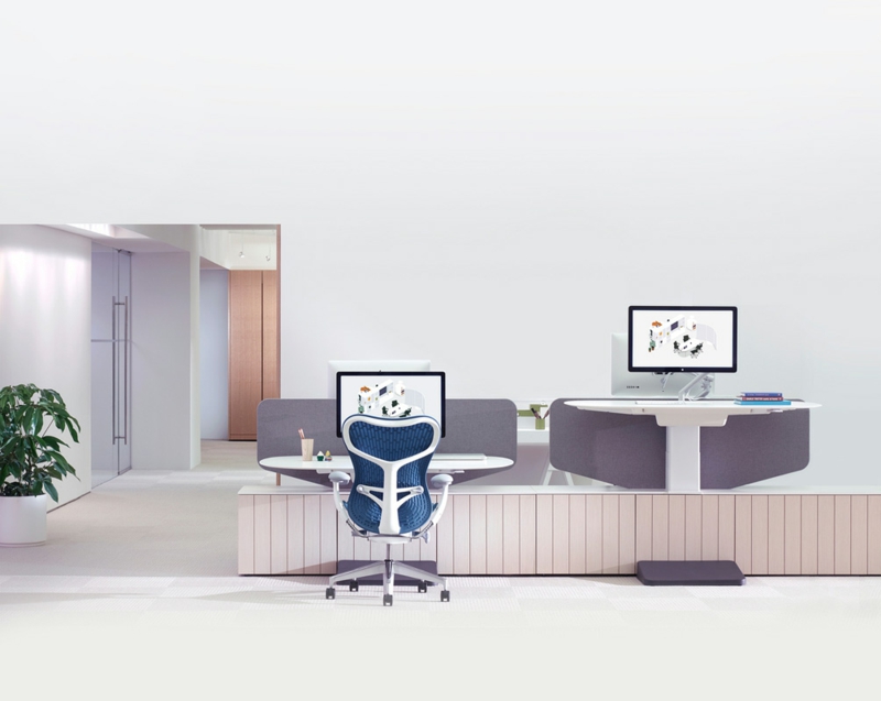 Büromöbel Design Herman Miller doppelter Schreibtisch