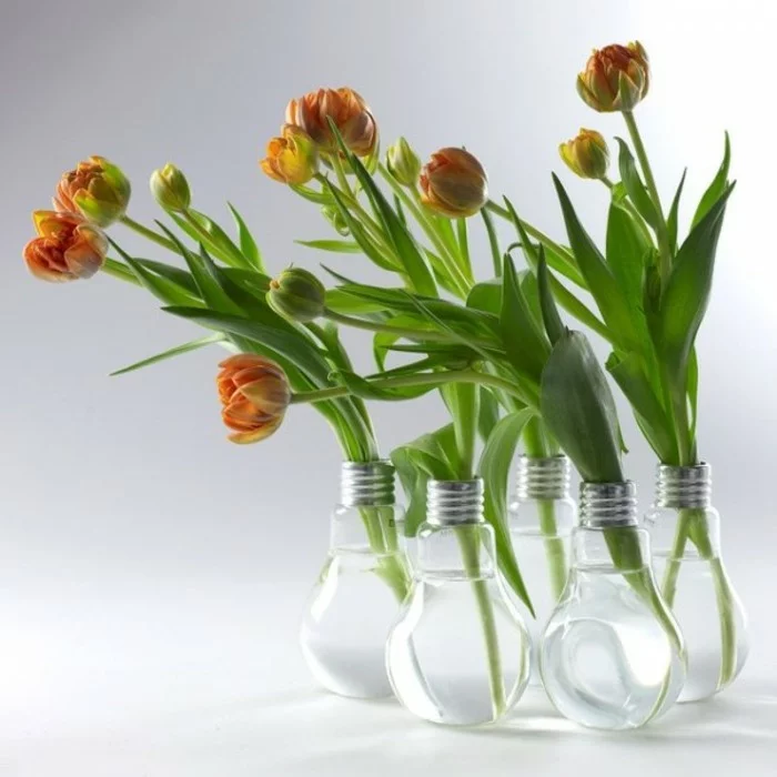 Deko Vasen kreative Dekoartikel Glühbirnen DIY Ideen