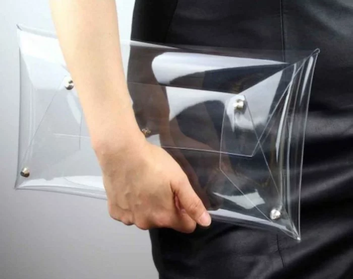 Durchsichtige Kleider Designer Laufstegmode transparente Tasche Clutch